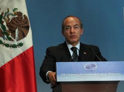Felipe Calderón asiste al Congreso del Comercio Exterior Mexicano.  /