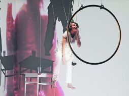 La puesta en escena de Le Mobile transcurre en el aire.  /