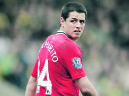 Javier Hernández se quedó por debajo de las expectativas que él mismo generó, tras el éxito de su primera campaña con el United. EFE  /