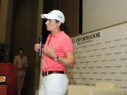 Lorena Ocha ofreció una amena conferencia en la Cámara de Comercio de Guadalajara.  /