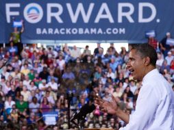 Barack Obam, durante un acto de campaña en Des Moines, Estados Unidos. AFP  /