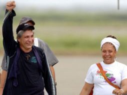 Sigifredo López al ser liberado por las FARC. ARCHIVO  /