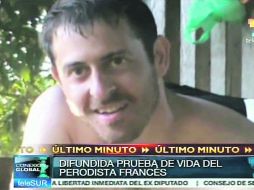 Imagen de Romeo Langlois extraída del video que habría sido grabado horas después de caer en manos de las FARC el pasado 30 de abril.AP  /