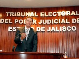 Durante acto solemne el magistrado José de Jesús Reynoso Loza toma protesta como presidente del Tribunal del Consejo Electoral.  /