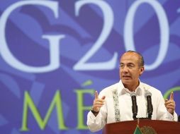 El Presidente Calderón será anfitrión en el encuentro del G20 que se llevará a cabo del 18 y 19 de junio, en Los Cabos. ARCHIVO  /