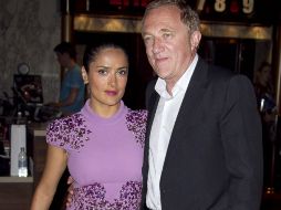 Salma y su marido durante la presentación de la película ''Prometheus''. AP  /