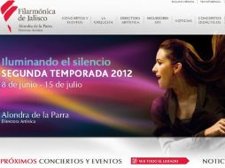 Aspecto de la página web de la Filarmónica. ESPECIAL  /