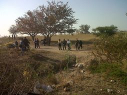 El cuerpo estaba ''encobijado'' un predio frete al fraccionamiento ''La Aves''.  /