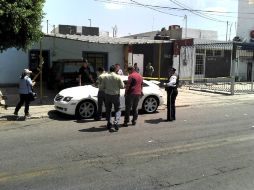 Escena del homicidio ocurrido en San Juan de Ocotán, Zapopan. ESPECIAL  /