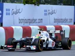 Sergio Pérez hace su debut ene l circuito Gilles Villeneuve. AFP  /