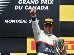 Sergio Pérez llegó a 37 unidades en la temporada luego del Gran Premio de Canadá. AP  /