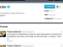 El Mandatario aclaró cifras vía su cuenta de Twitter. ESPECIAL  /