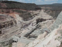 Vista de los trabajos actuales en la represa El Zapotillo. ESPECIAL  /