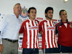 Johan Cruyff participó en la presentación de Luis Perez y Rafael Marquez Lugo. MEXSPORT  /