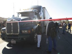 Miembros de una banda de asalta tráiler fueron capturados por elementos de la PGJE. ARCHIVO  /