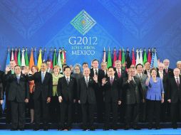 Líderes del G-20.- Los mandatarios se tomaron la foto oficial de la cumbre del Grupo de los 20 en Los Cabos. REUTERS  /