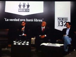 Detalle del debate entre Quadri, Vázquez Mota y López Obrador convocado por el movimiento #YoSoy132, en la sede de la CDHDF. NTX  /
