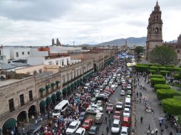 Manifestaciones en Morelia de la CNTE el 20 de junio. ARCHIVO  /