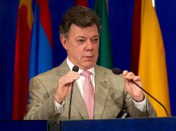 Santos manifiesta que si los grupos rebeldes hablan de paz, es gracias a la contundencia de las Fuerzas Militares. ARCHIVO  /