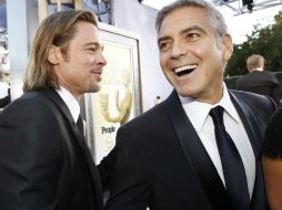Los actores Brad Pitt y George Clooney han presumido siempre su gran amistad. ARCHIVO  /