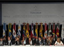 Los presidentes del Mercosur iniciaron hoy, en la ciudad argentina de Mendoza, su cumbre semestral. AFP  /