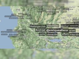 El sitio Trendsmap.com proporciona una imagen en tiempo real de los 'tuits' más referidos. ESPECIAL  /