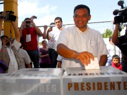 El candidato del PRI a la gubernatura de Yucatán, Rolando Zapata Bello. NTX  /