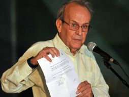 El presidente del Parlamento cubano Ricardo Alarcón, durante la presentación de la Comisión Electoral Nacional del Parlamento.TXN  /