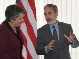 El canciller brasileño, Antonio Patriota (d). AFP  /
