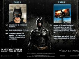 El lema es''Formemos juntos el poster de ´Batman: el caballero de la noche asciende''. ESPECIAL  /