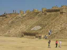 El edificio encontrado puede tener huellas de destrucción ligadas a la caída de la ciudad de Monte Albán (en imagen). ARCHIVO  /