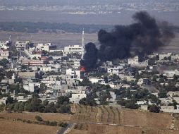 El conflicto en Siria continúa desarrollándose, como este ataque al pueblo de Jbatha Al-khashab. EFE  /