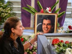 Ofelia Acevedo, viuda del disidente cubano, Oswaldo Payá, durante los funerales en una iglesia de La Habana. AFP  /