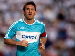 Lionel Messi, durante su participación en un duelo amistoso en Cancún. ARCHIVO  /