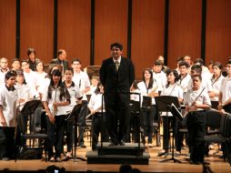 La Orquesta infantil y juvenil, banda y coro monumental de la Secretaría de Educación Jalisco.  /
