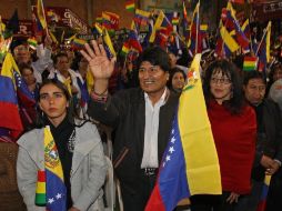 El presidente boliviano, Evo Morales es un firme aliado ideológico de su homólogo venezolano. EFE  /