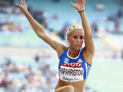La campeona local de triple salto, compitiendo en el Mundial de Atletismo de Daegu el año pasado. ARCHIVO  /