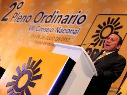 El líder perredista, Jesús Zambrano, participa en el  Segundo Pleno Ordinario del PRD. NTX  /