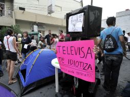 Representantes del CNTE, dicen se unirán a la lucha de #YoSoy132 en favor de la democratización de los medios de comunicación. NTX  /