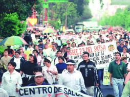 Manifestación concurrida en las calles capitalinas. ARCHIVO  /