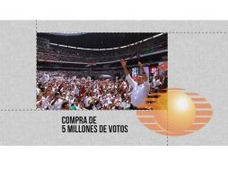 Imagen del video denominado ''El destino de México no tiene precio'' que muestra testimonios de la presunta compra del voto. ESPECIAL  /