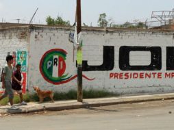 Aseguran están monitoreando que bardas con propaganda electoral sean despintadas. ARCHIVO  /