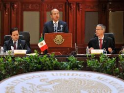 Felipe Calderón destacó que 22 de 37 líderes más peligrosos de las organizaciones criminales han sido capturados o abatidos. EFE  /