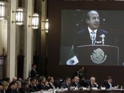 Aspecto del XXXIIII Consejo Nacional de Seguridad Pública, en el Palacio Nacional. EL UNIVERSAL  /