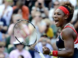 La estadounidense festeja al final de su partida contra Sharapova. EFE  /