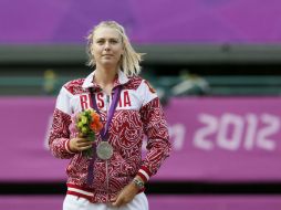 Maria Sharapova durante la ceremonia de premiación. REUTERS  /