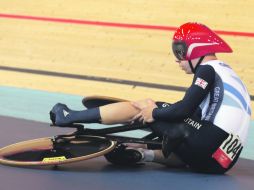 A propósito. Philip Hindes al momento de su caída. REUTERS  /