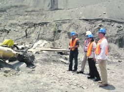 Los secretarios de Economía y del Trabajo estuvieron en Coahuila para supervisar las condiciones de varias minas. EL UNIVERSAL  /