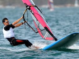 La categoría RS-X, en la que participa el mexicano, entregará medallas el martes. En imagen, el japonés Makoto Tomizawa. AFP  /