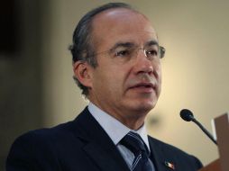 El Presidente Felipe Calderón Hinojosa arribó a la sede nacional del Partido Acción Nacional. ARCHIVO  /